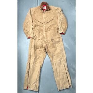 Vintage Walls Blizzard Pruf Duck Canvas Quilted Lined Coveralls Pants Mens Large